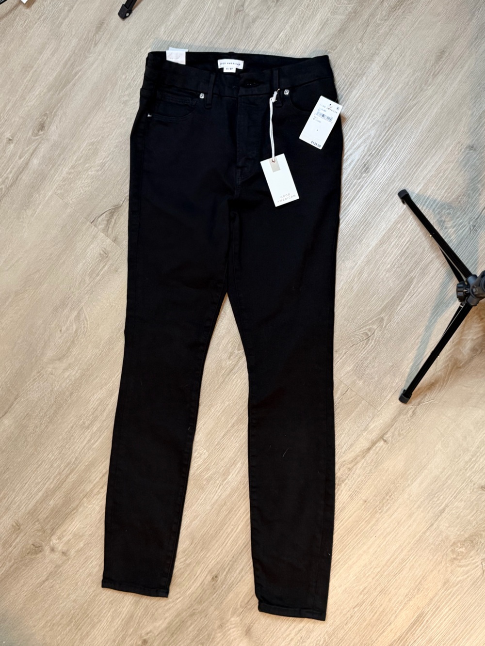 Good American Good Legs Black Skinny Jeans